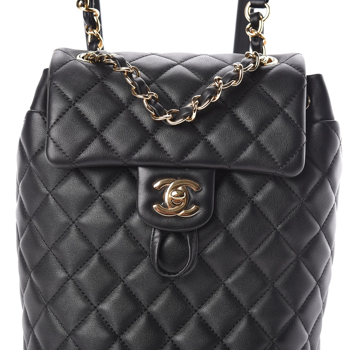 Calfskin Quilted Mini Urban Spirit Backpack Black