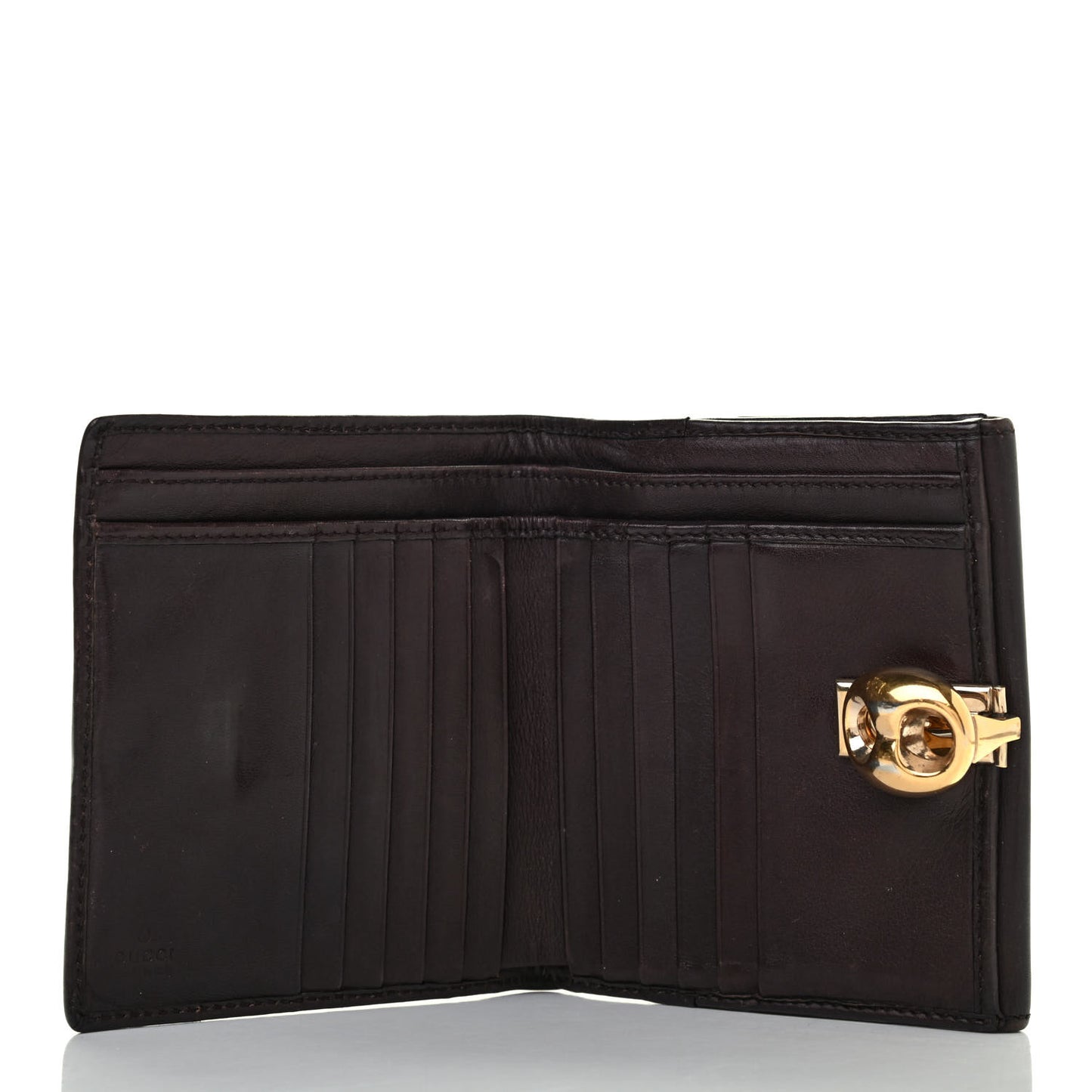 Guccissima Wave French Wallet Dark Brown