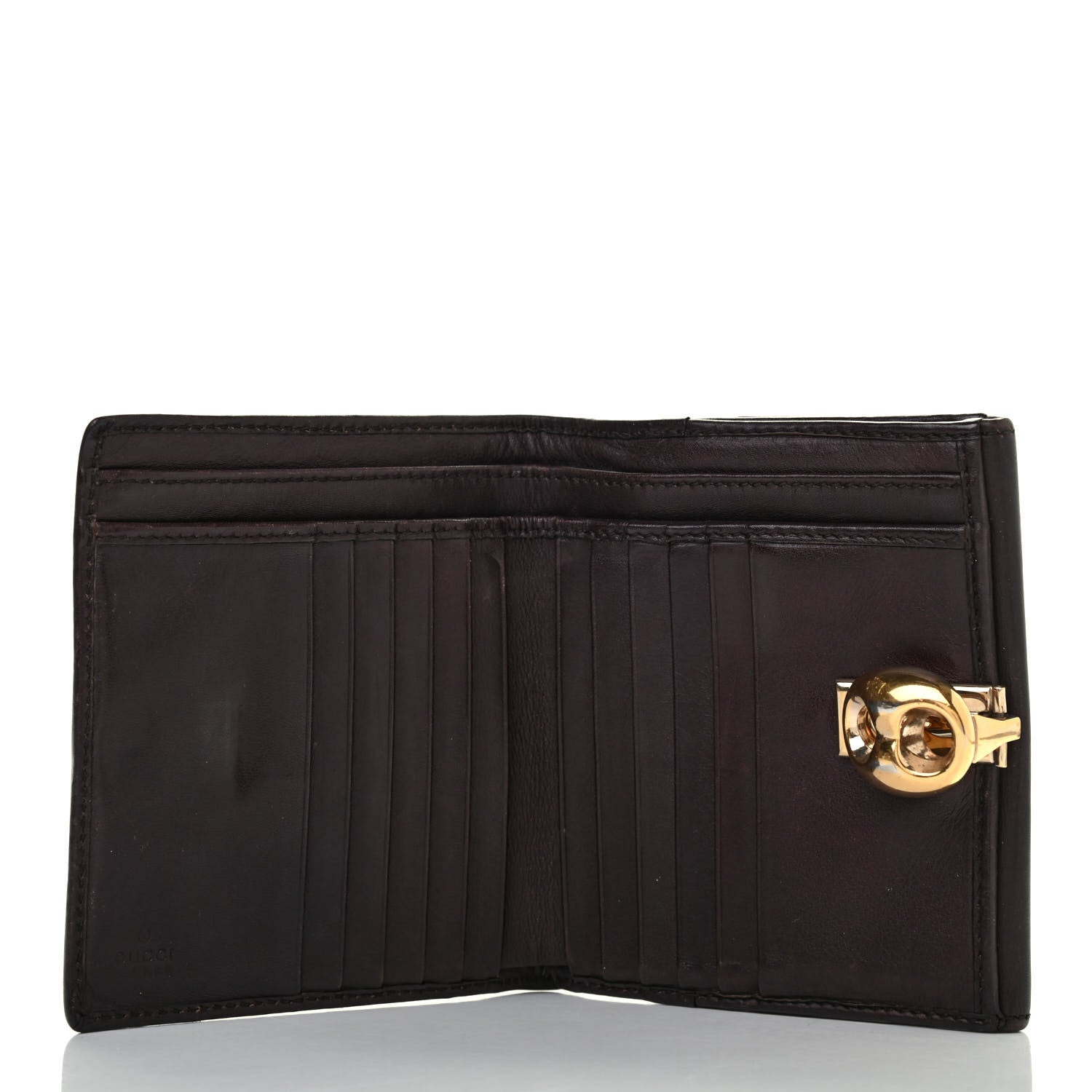 Gucci Guccissima Wave French Wallet Dark Brown 4 of 4