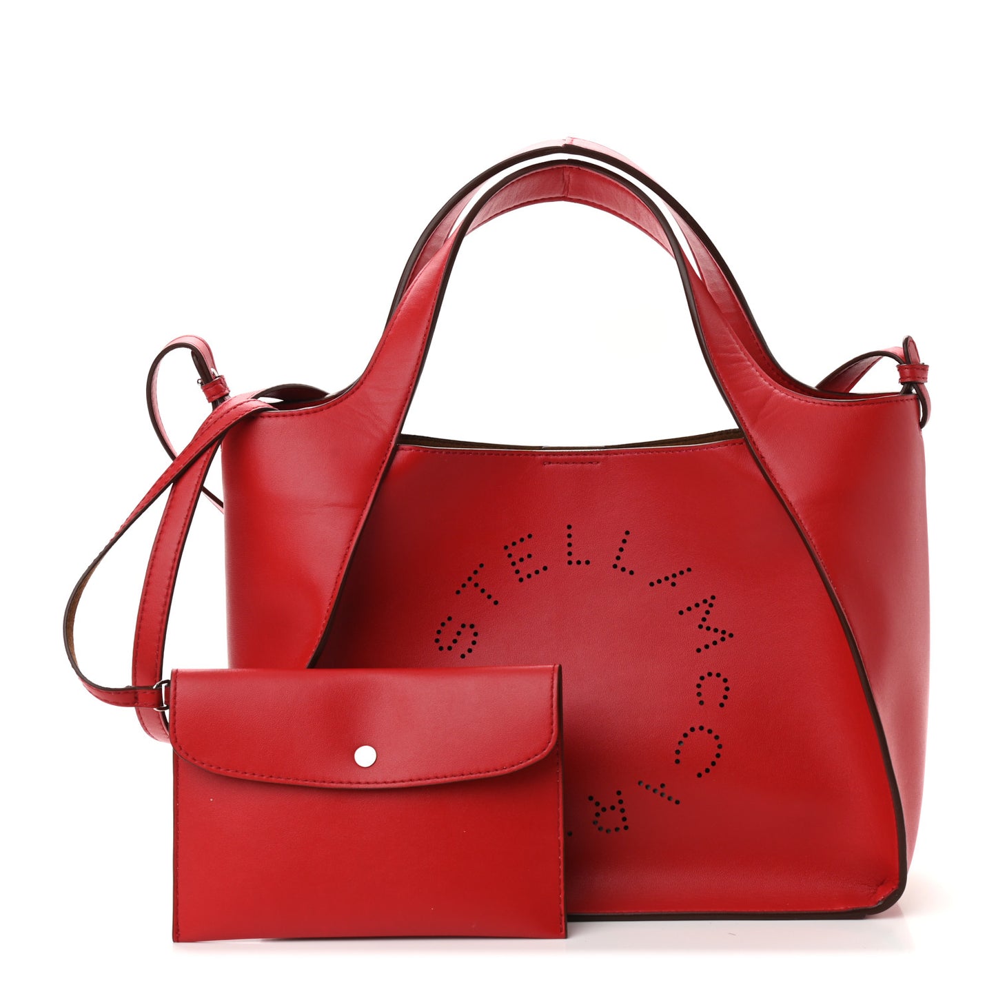 Eco Alter Nappa Perforated Crossbody Tote Lover Red