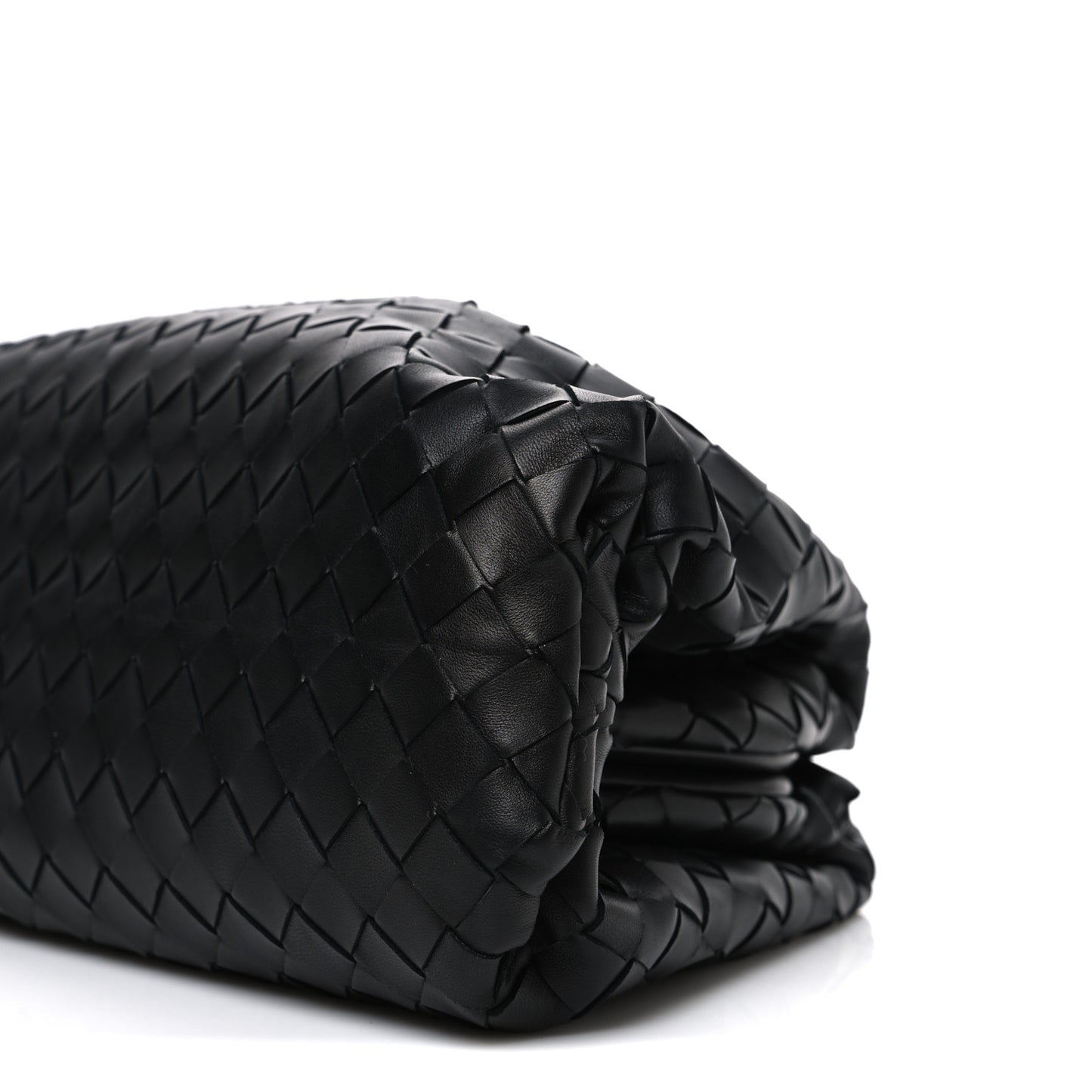 Nappa Maxi Intreccio The Pouch Oversized Clutch Black