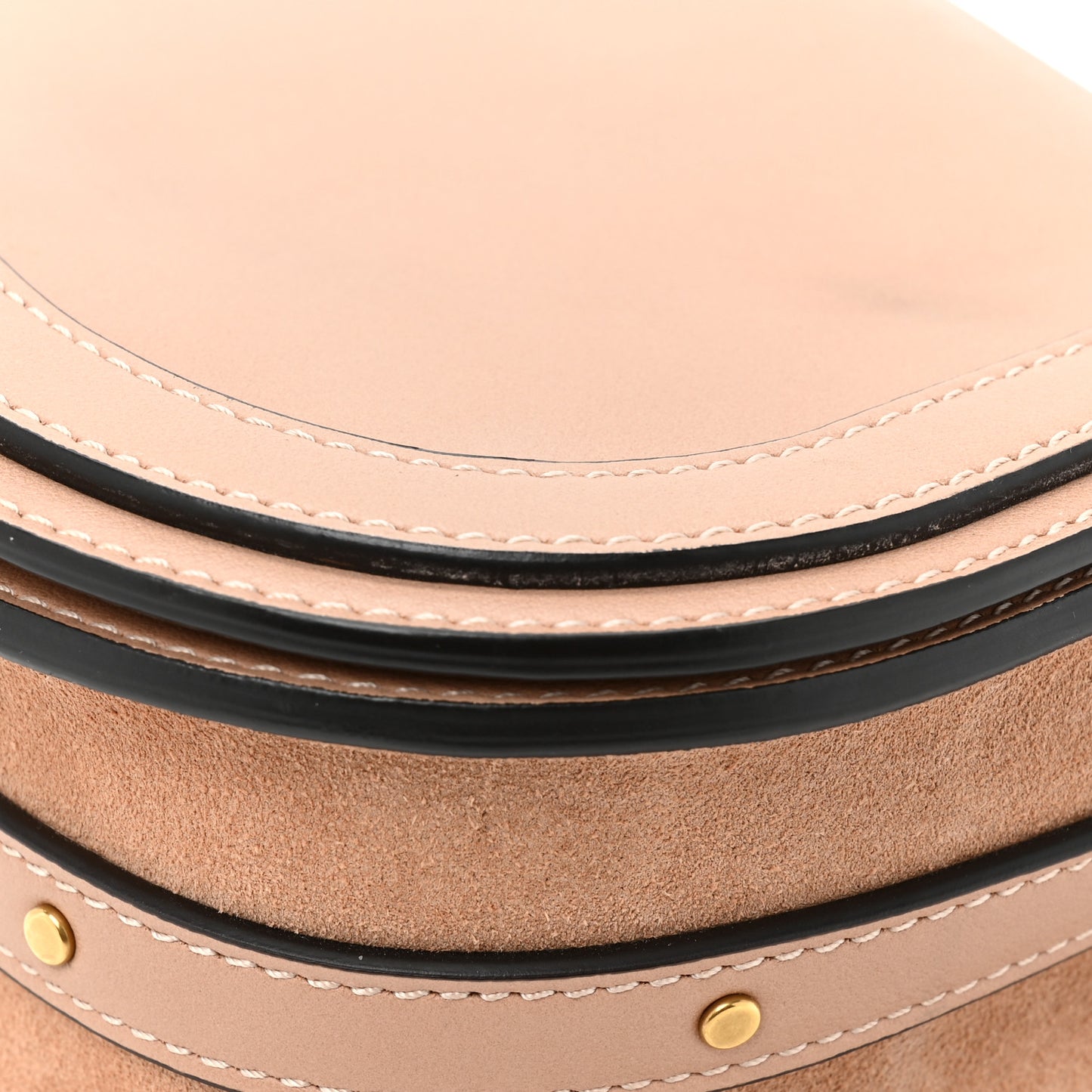Calfskin Suede Small Nile Bracelet Bag Biscotti Beige