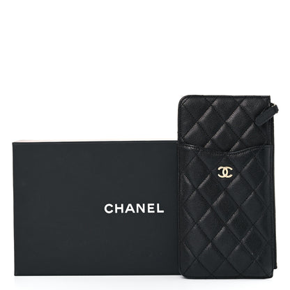 Chanel Caviar Quilted Classic Flat Wallet Pouch Black 9 of 9
