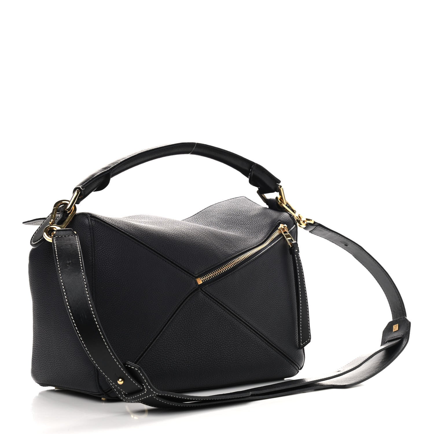 Loewe Calfskin Medium Puzzle Bag Midnight Blue Black 3 of 18