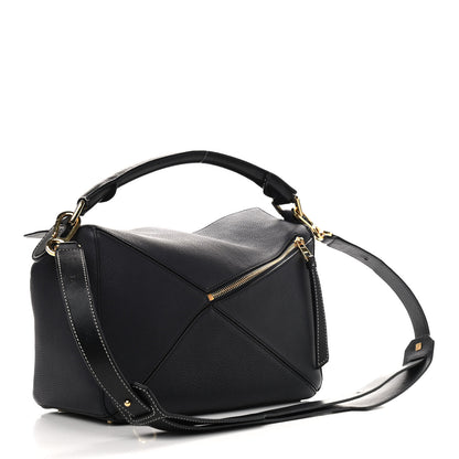 Loewe Calfskin Medium Puzzle Bag Midnight Blue Black 3 of 18