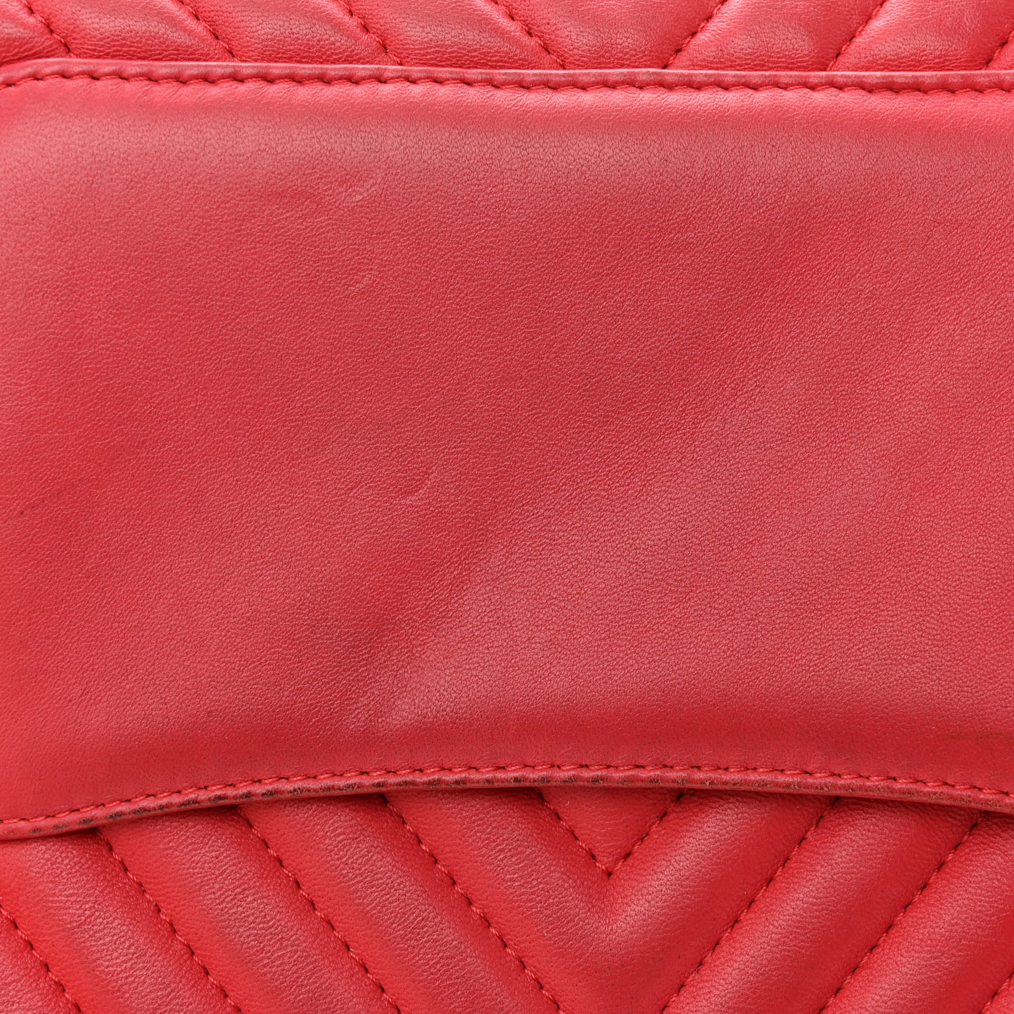 Lambskin Reverse Chevron Quilted Round Top Handle Flap Bright Pink