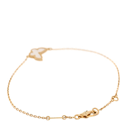 Van Cleef & Arpels 18K Yellow Gold Mother of Pearl Sweet Alhambra Butterfly Bracelet 2 of 5
