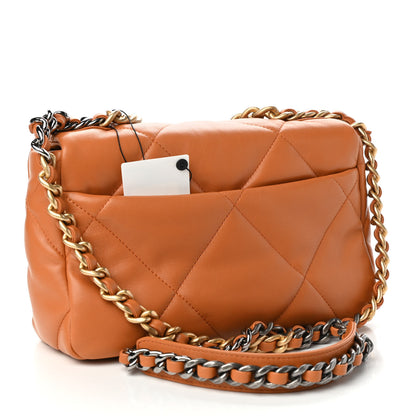 Chanel Lambskin Quilted Medium Chanel 19 Flap Light Brown 3 of 11