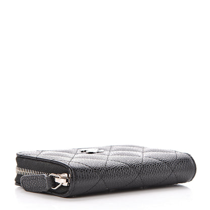 Chanel Caviar Quilted Zip Coin Purse Black 4 of 8
