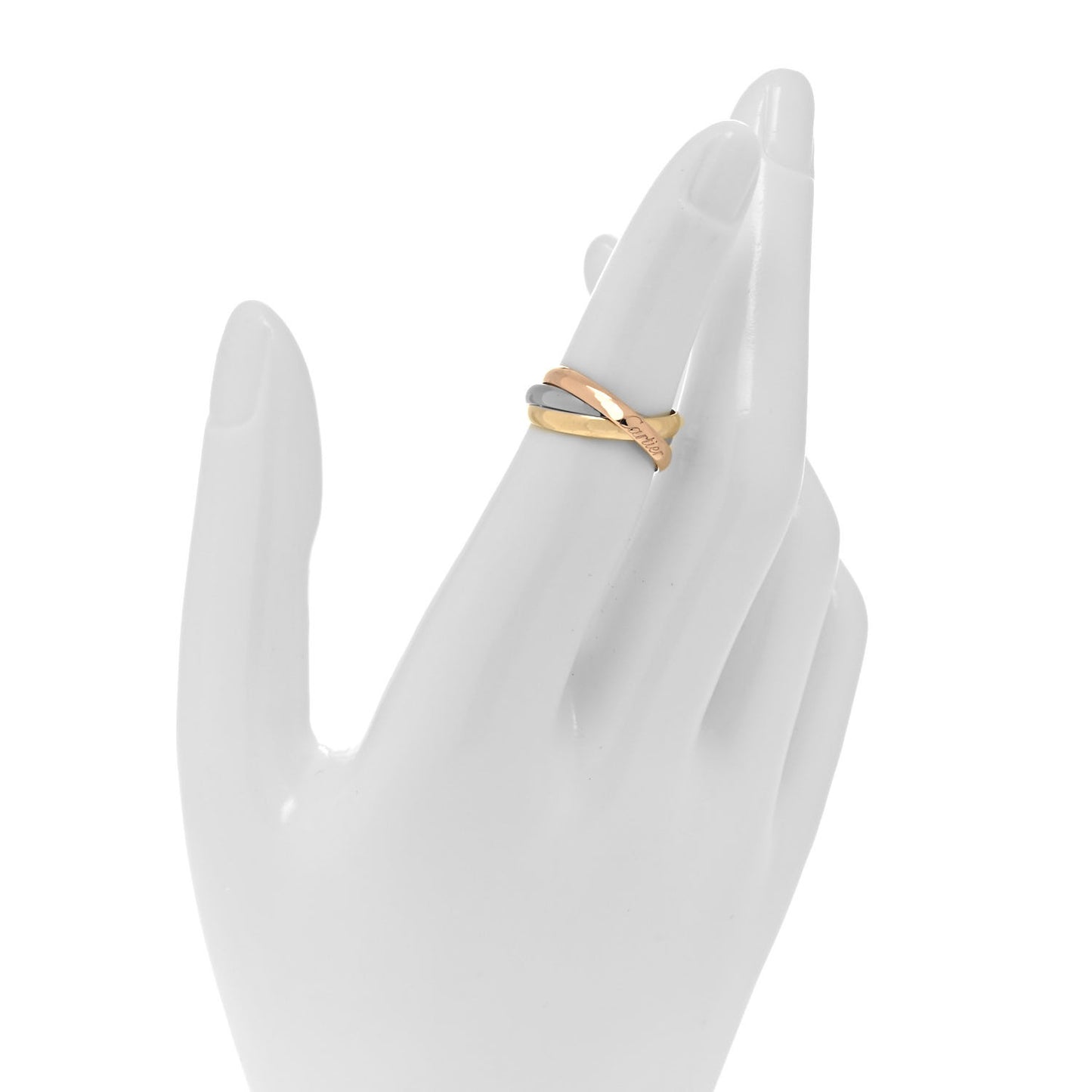 18K Pink Yellow White Gold Classic Trinity Ring 50 5.25