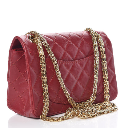 Chanel Aged Calfskin Quilted 2.55 Reissue Mini Flap Red 3 of 11