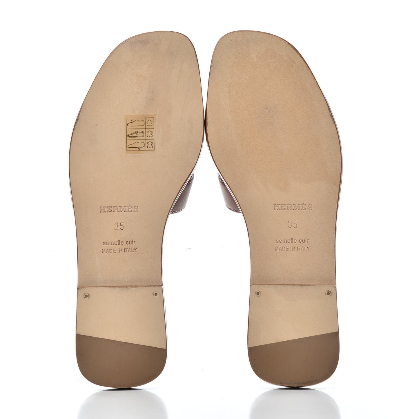 Box Calfskin Oran Sandals 35 Gold
