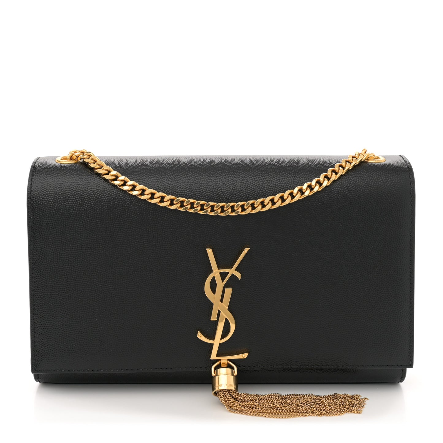 Grain De Poudre Medium Classic Monogram Kate Tassel Satchel Black