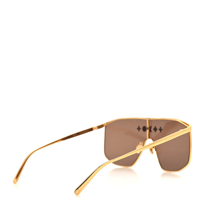 Louis Vuitton Metal LV Golden Mask Sunglasses Z1717U Gold 4 of 7