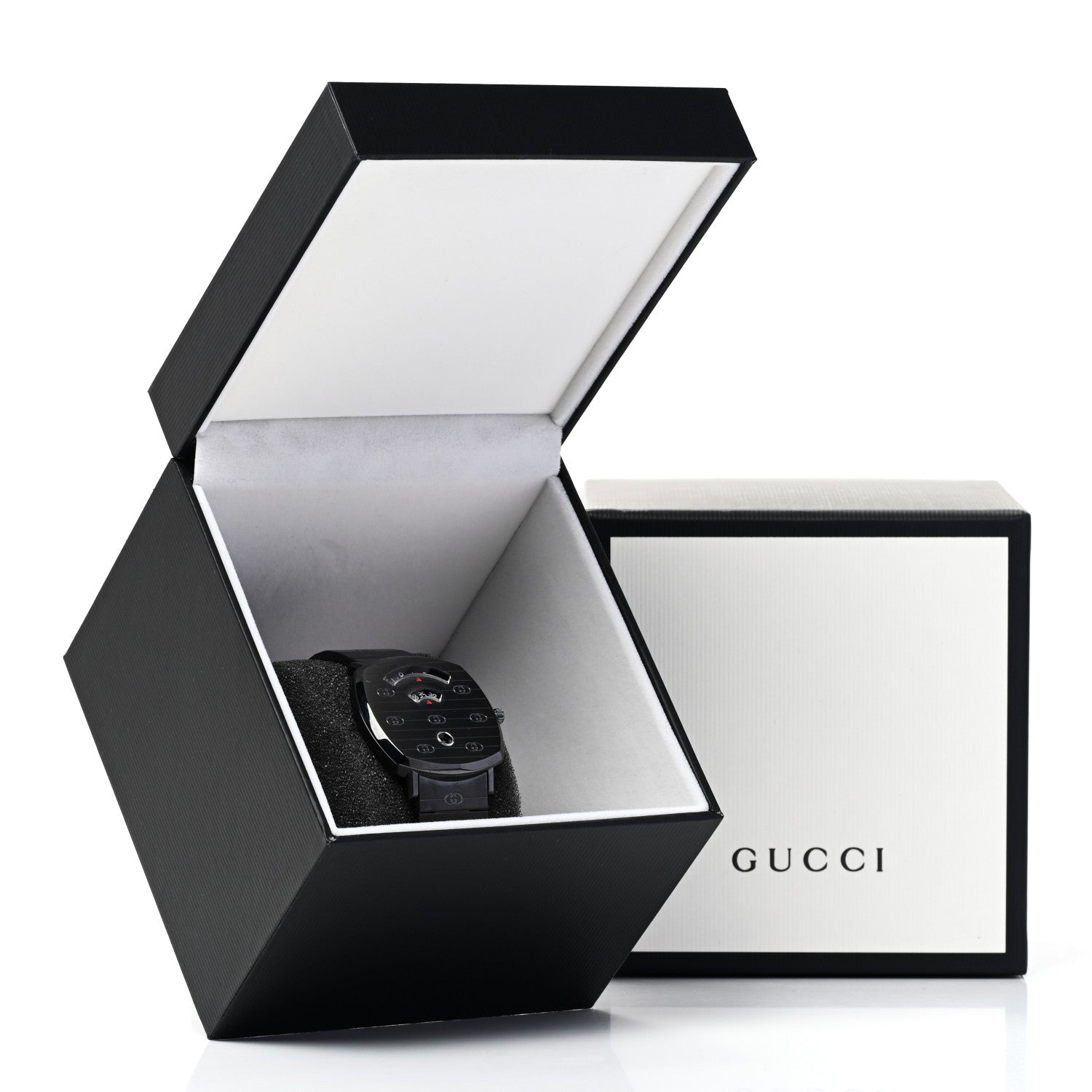 Gucci PVD Stainless Steel 38mm Grip Quartz Watch Black 1620666