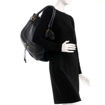 Chloe Calfskin Large Marcie Satchel Black 2 of 7