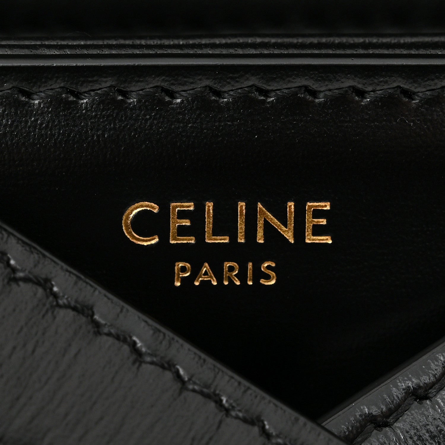 Celine Shiny Calfskin Teen Triomphe Black 6 of 12