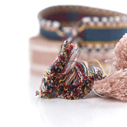 Christian Dior Woven Cotton J'Adior Friendship Bracelet Set Blue Nude 4 of 6