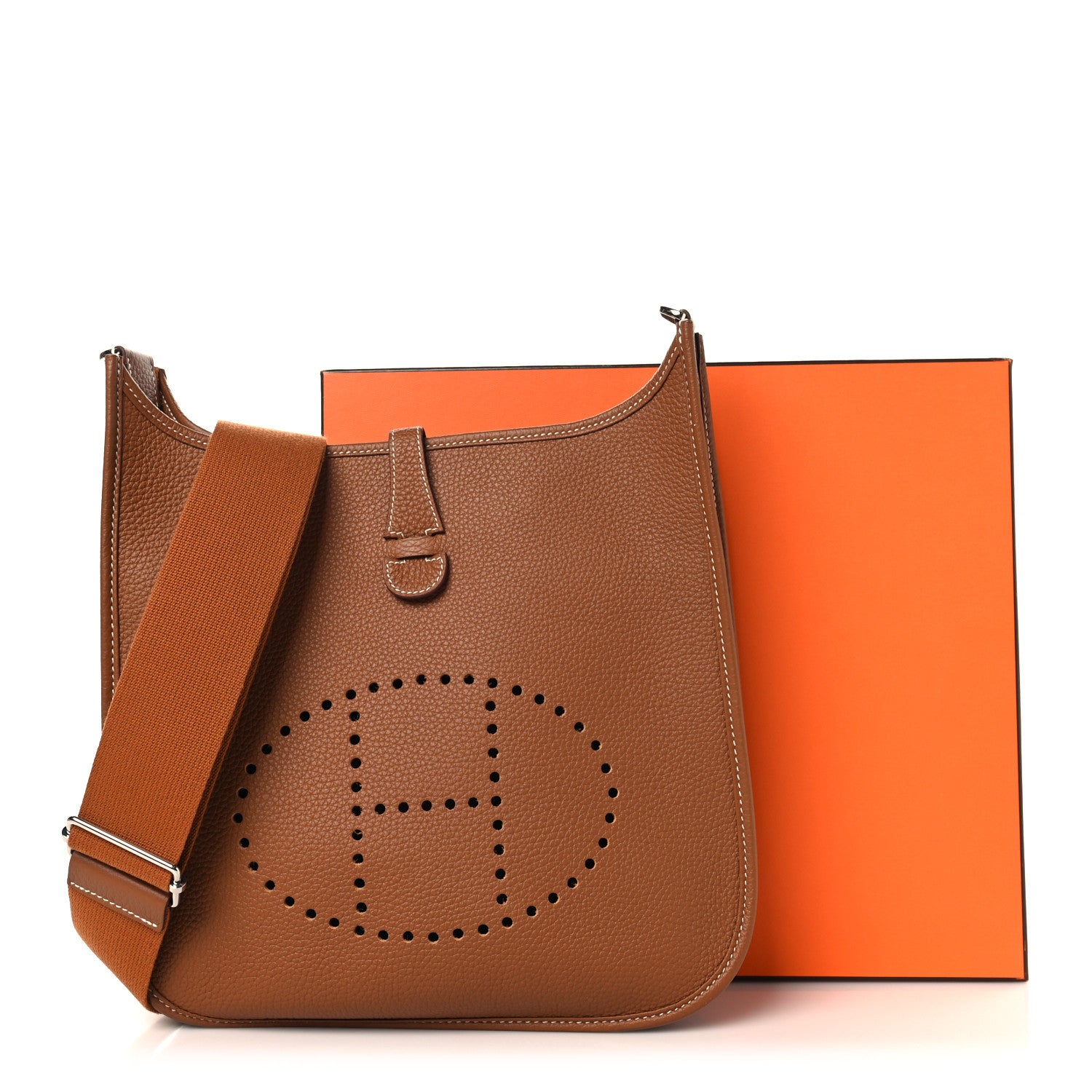Hermes Taurillon Clemence Evelyne III PM Gold 11 of 11