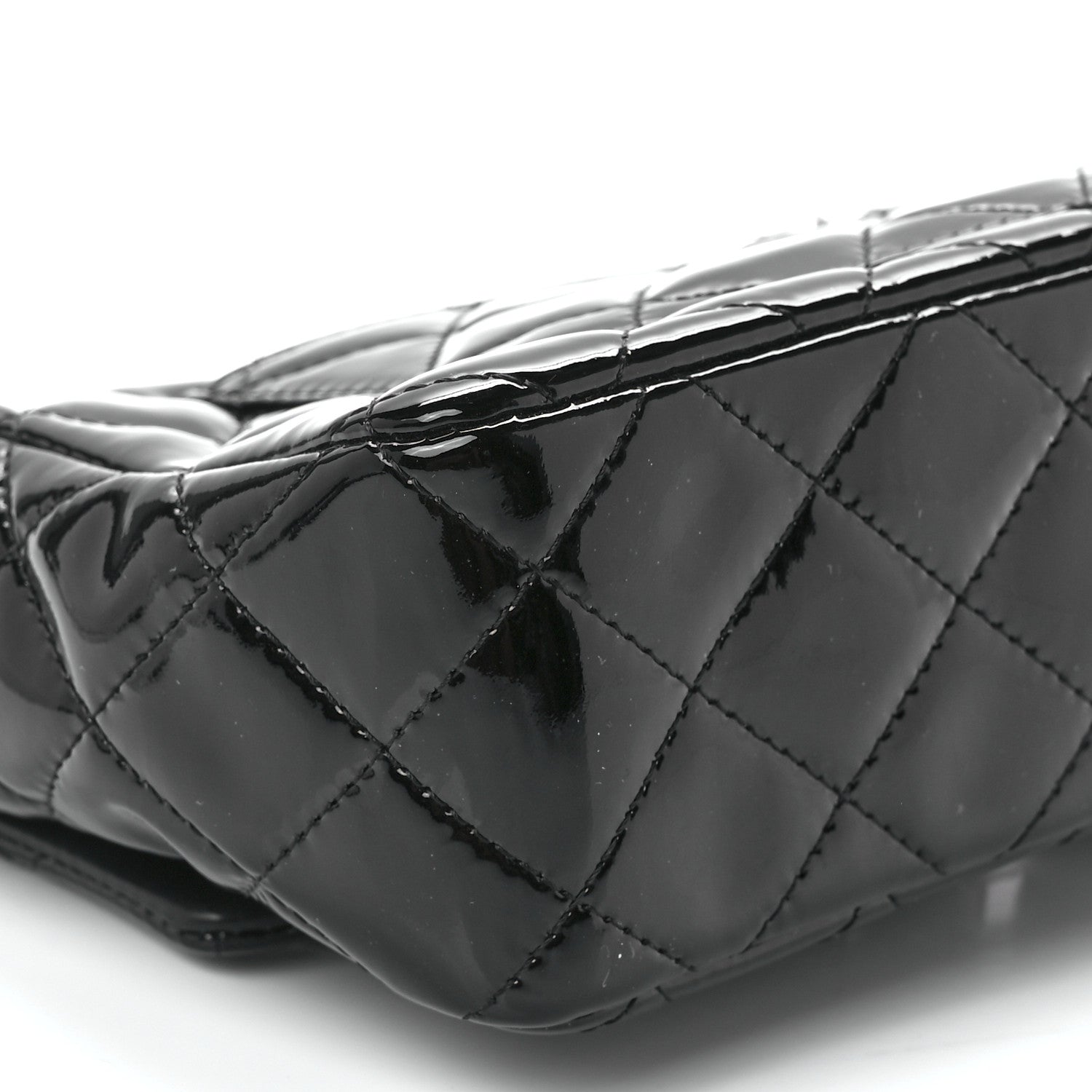 Chanel Patent Calfskin Quilted Mini Rectangular Flap Black 11 of 12