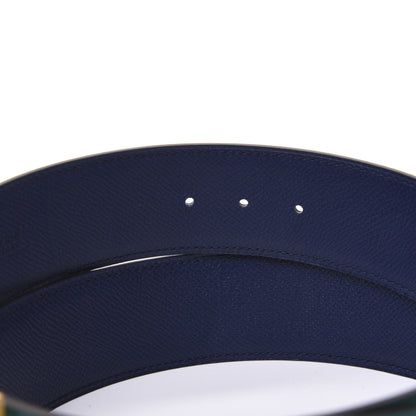 Hermes Epsom 42mm Constance H Belt 80 Malachite Bleu Saphir 4 of 7
