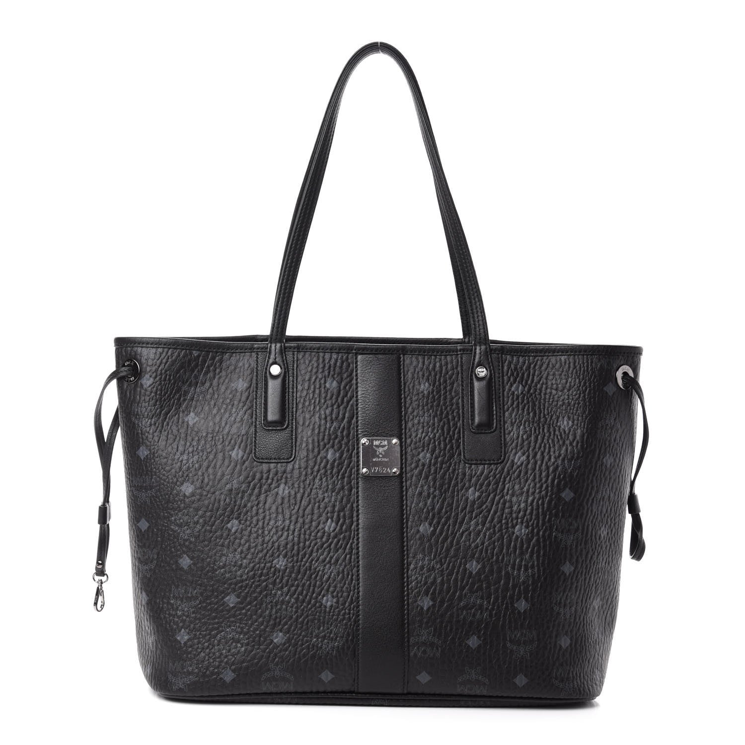 MCM Visetos Medium Liz Reversible Shopper Tote Black 1 of 15