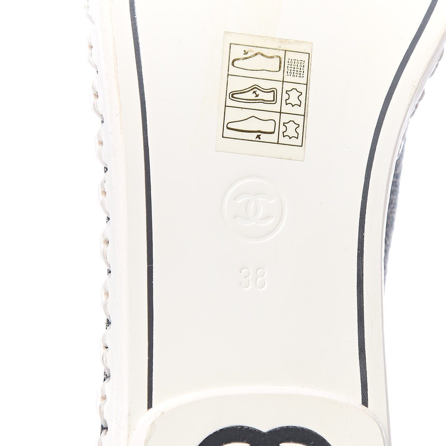 Chanel Fabric Chain CC Mocassin Loafer 38 Blue Navy 6 of 9