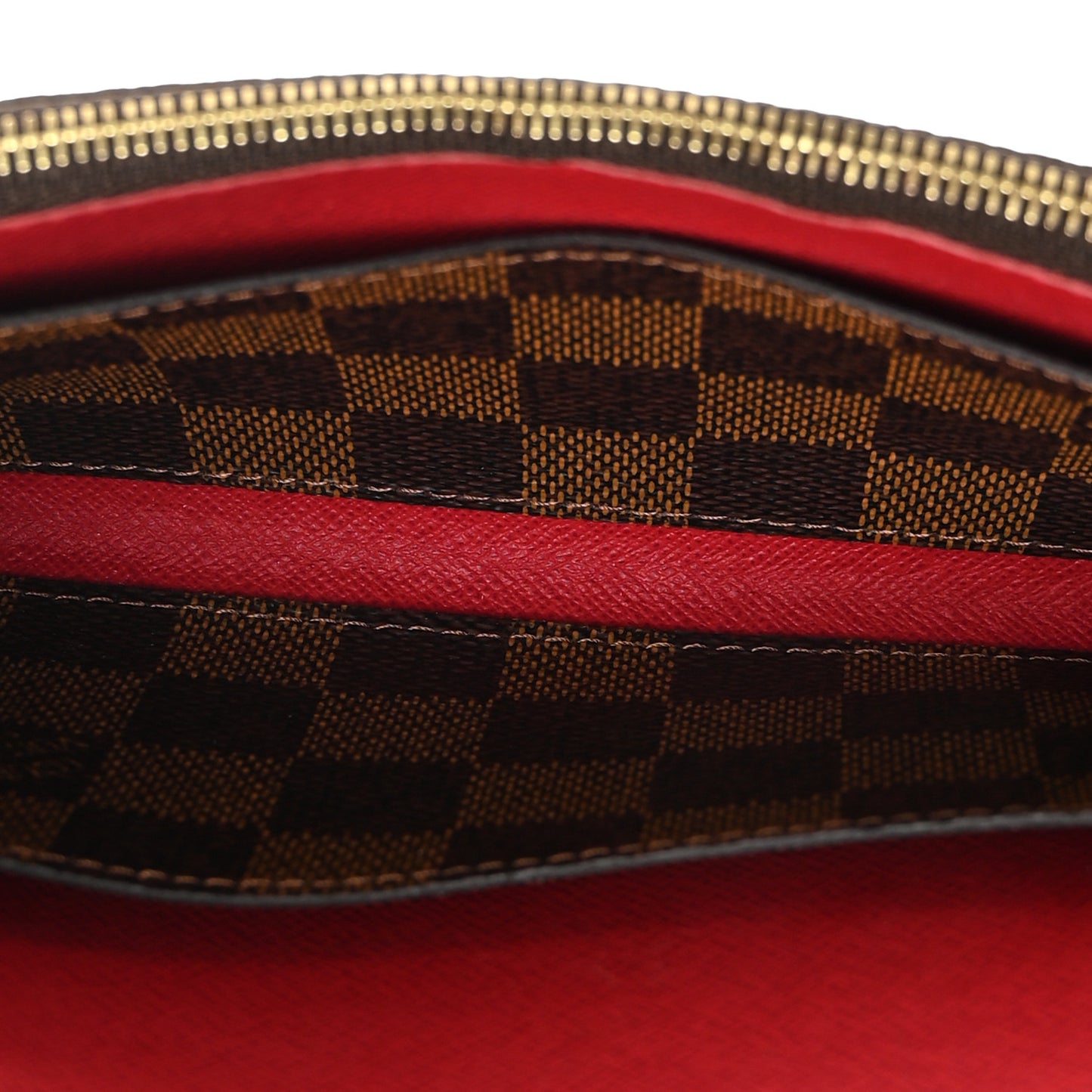 Damier Ebene Emilie Wallet Red