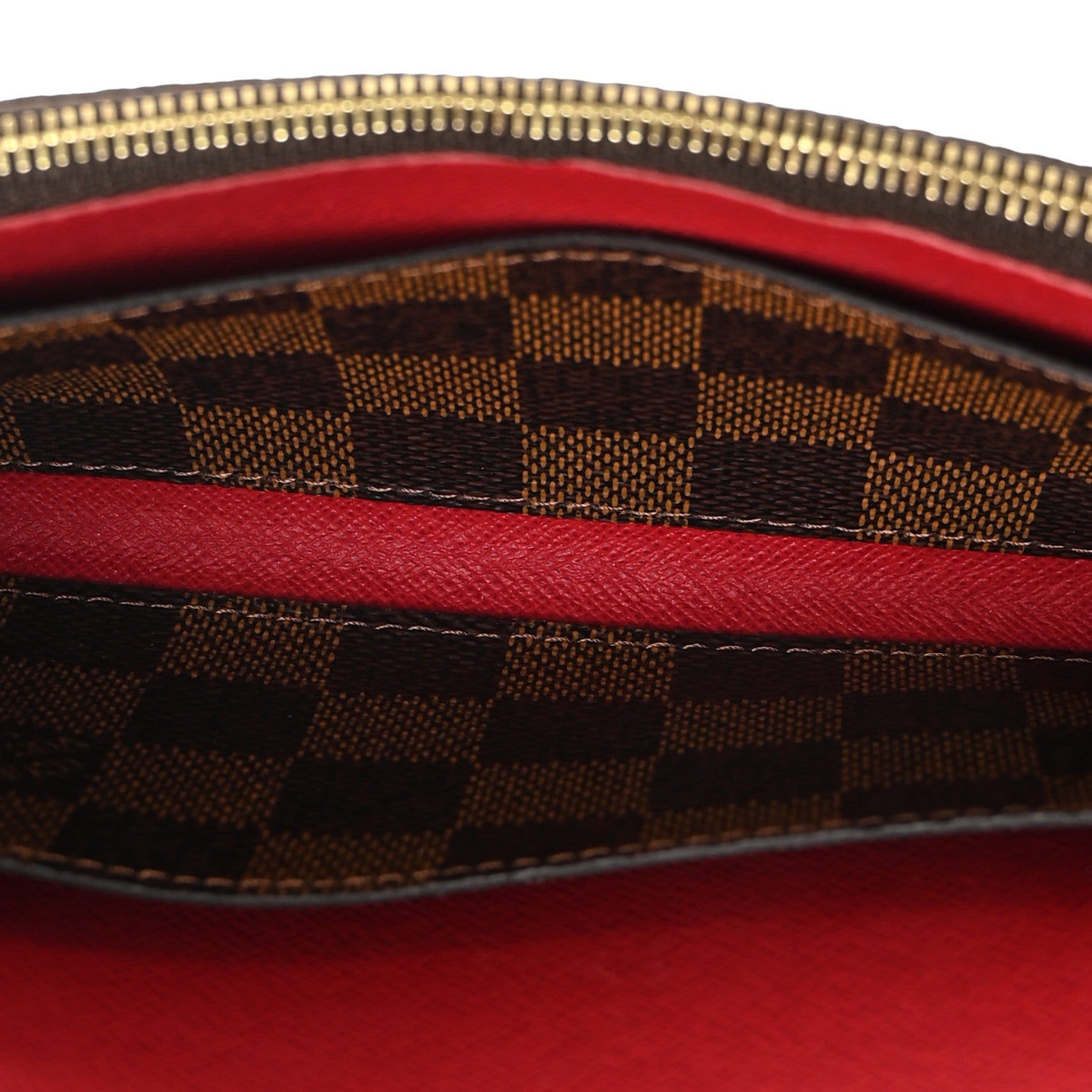 Louis Vuitton Damier Ebene Emilie Wallet Red 5 of 8