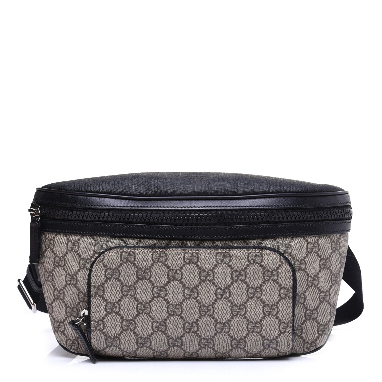 Gucci GG Supreme Monogram Belt Bag Black 1 of 12