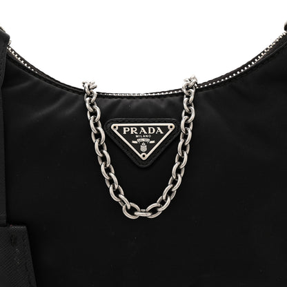 Prada Nylon Re-Edition 2005 Shoulder Bag Black 7 of 14