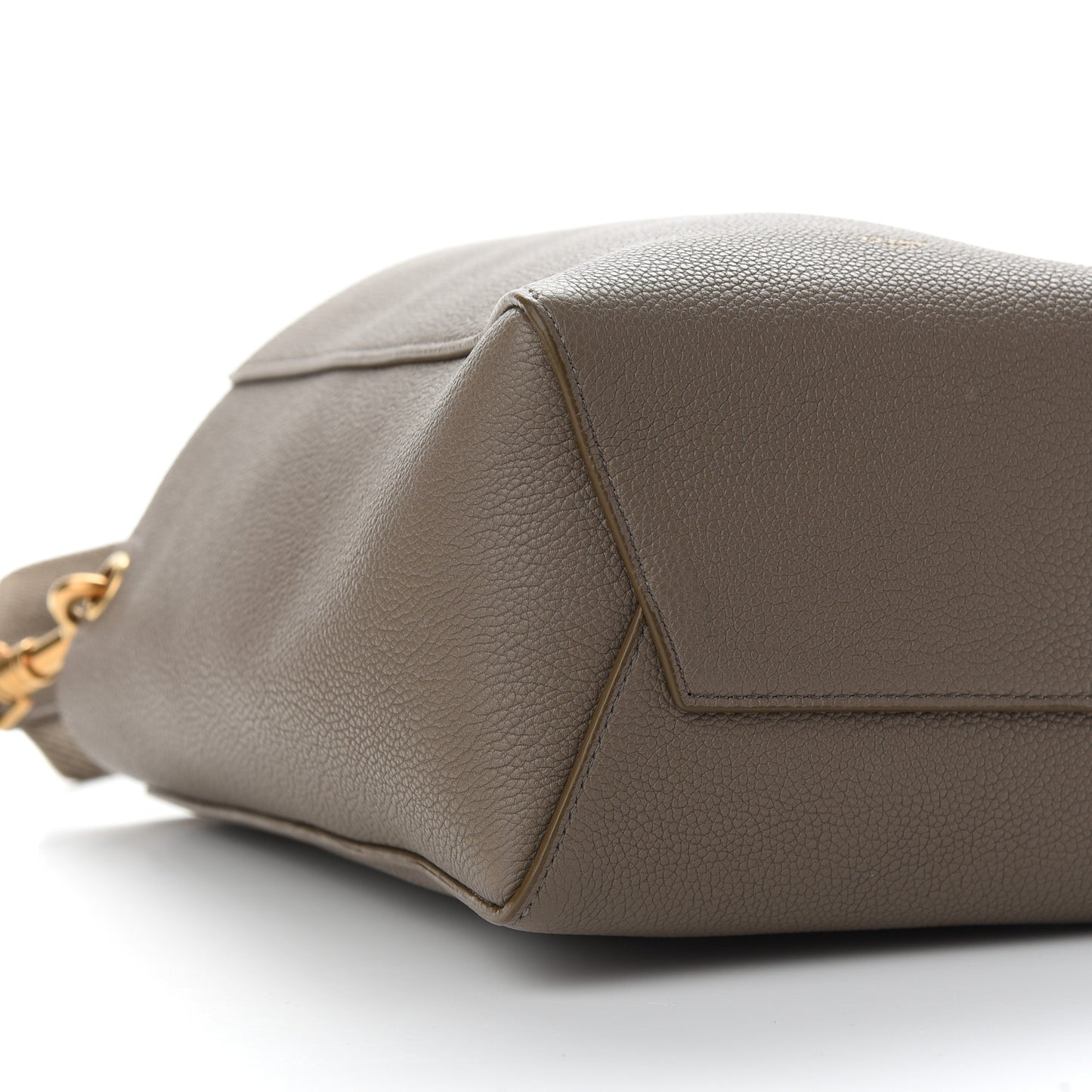 Soft Grained Calfskin Small Sangle Bucket Bag Taupe