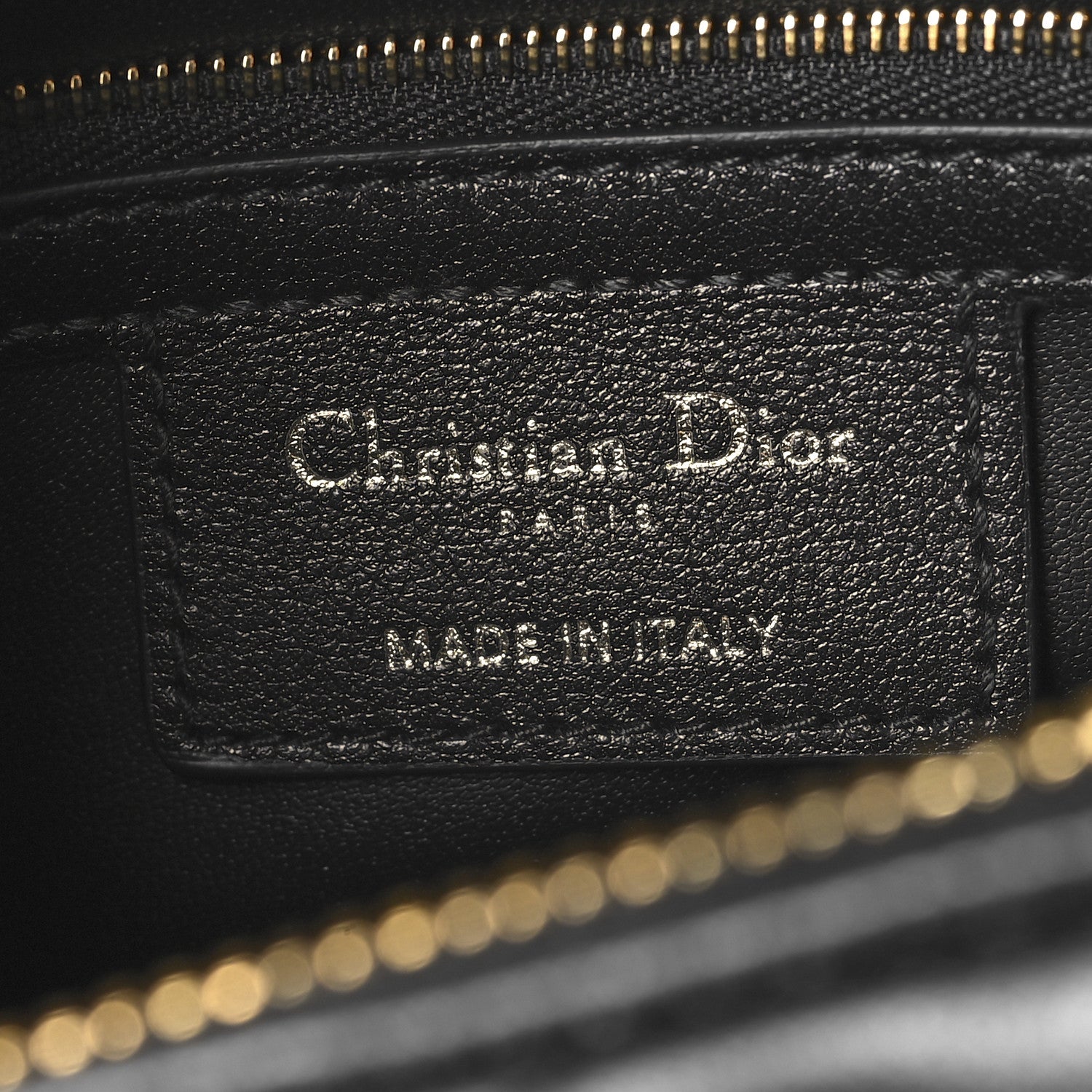 Christian Dior Calfskin Macrocannage Groove 25 Bag Black 6 of 9