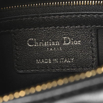 Christian Dior Calfskin Macrocannage Groove 25 Bag Black 6 of 9