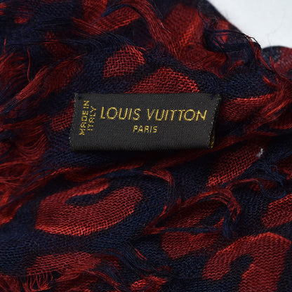 Louis Vuitton Cotton Leopard Stole Rouge Fauviste 3 of 4