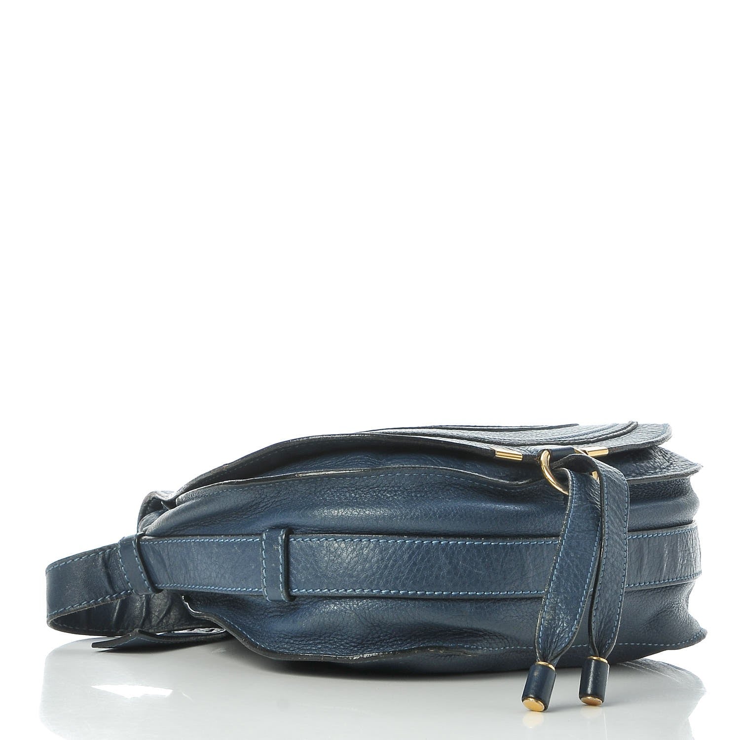 Chloe Calfskin Medium Marcie Round Crossbody Bag Navy 4 of 15