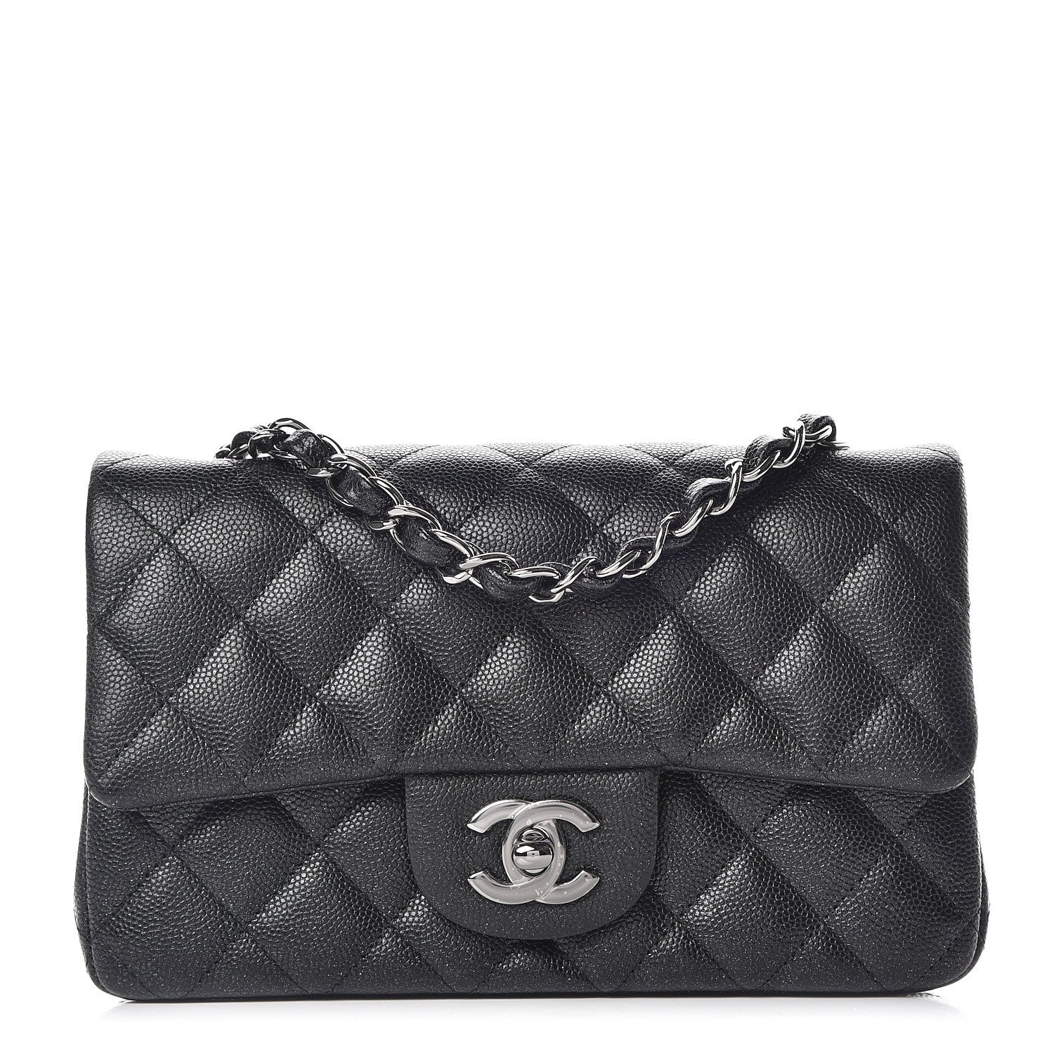 Chanel Iridescent Caviar Quilted Mini Rectangular Flap Black 1 of 9