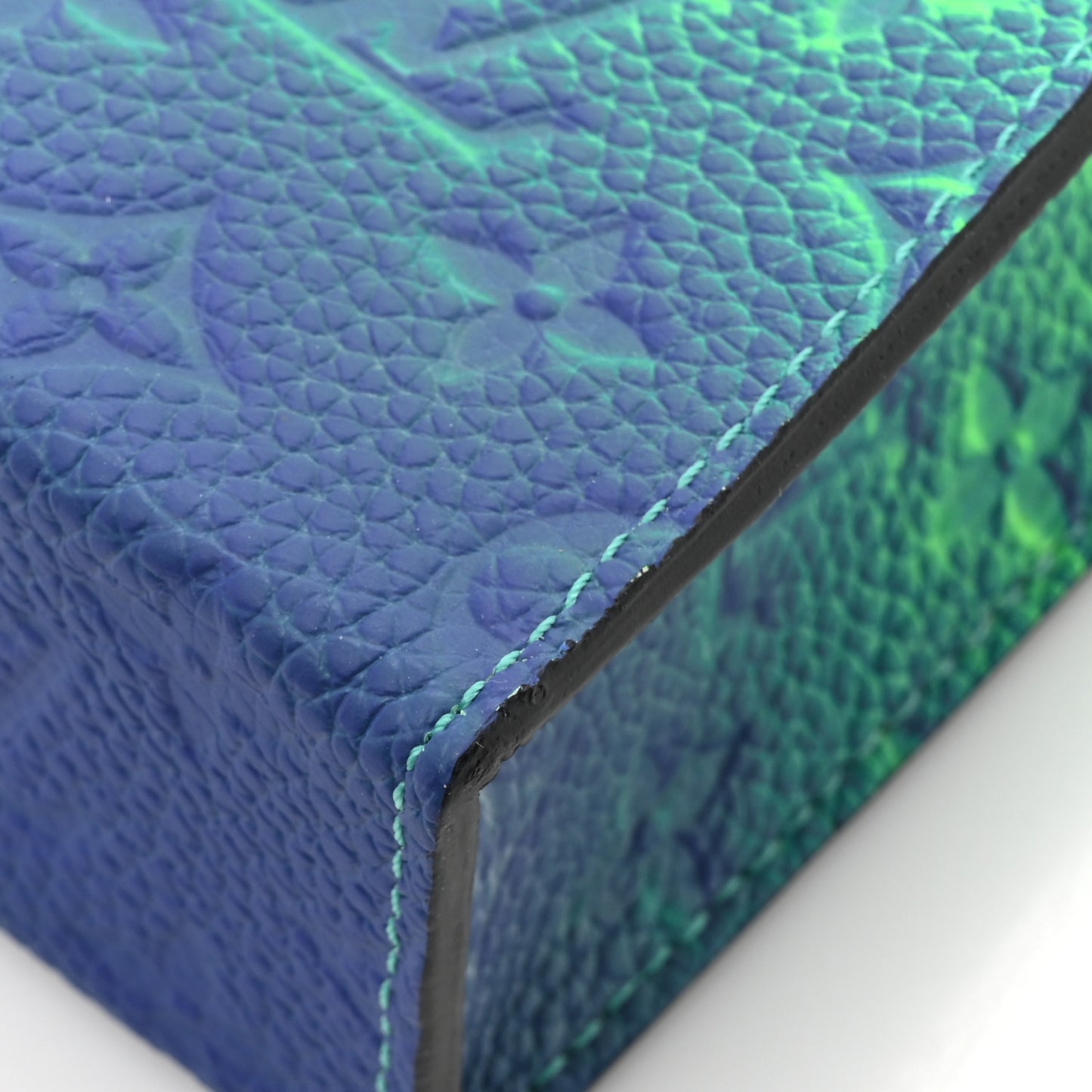 Taurillon Illusion Sac Plat XS Bleu Vert