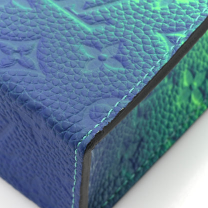 Louis Vuitton Taurillon Illusion Sac Plat XS Bleu Vert 10 of 13