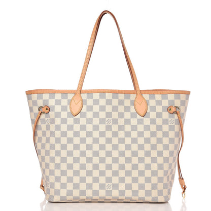 Louis Vuitton Damier Azur Neo Neverfull MM Rose Ballerine 3 of 12