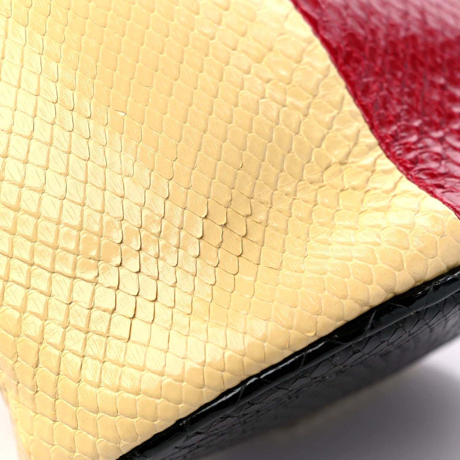 Gucci Snakeskin Mini Zumi Bucket Bag Hibiscus Red Butter Black 10 of 10