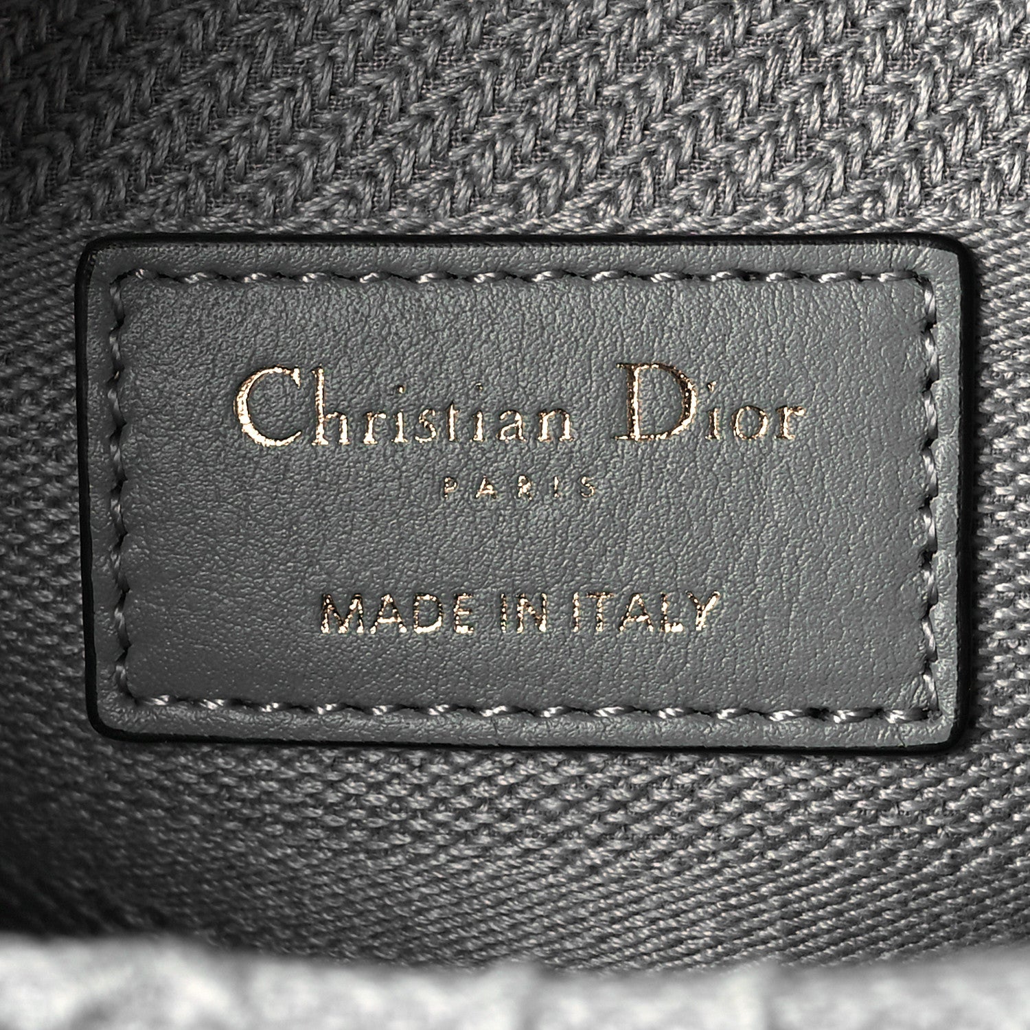 Christian Dior Canvas Embroidered Cannage Medium Lady Gray 6 of 9