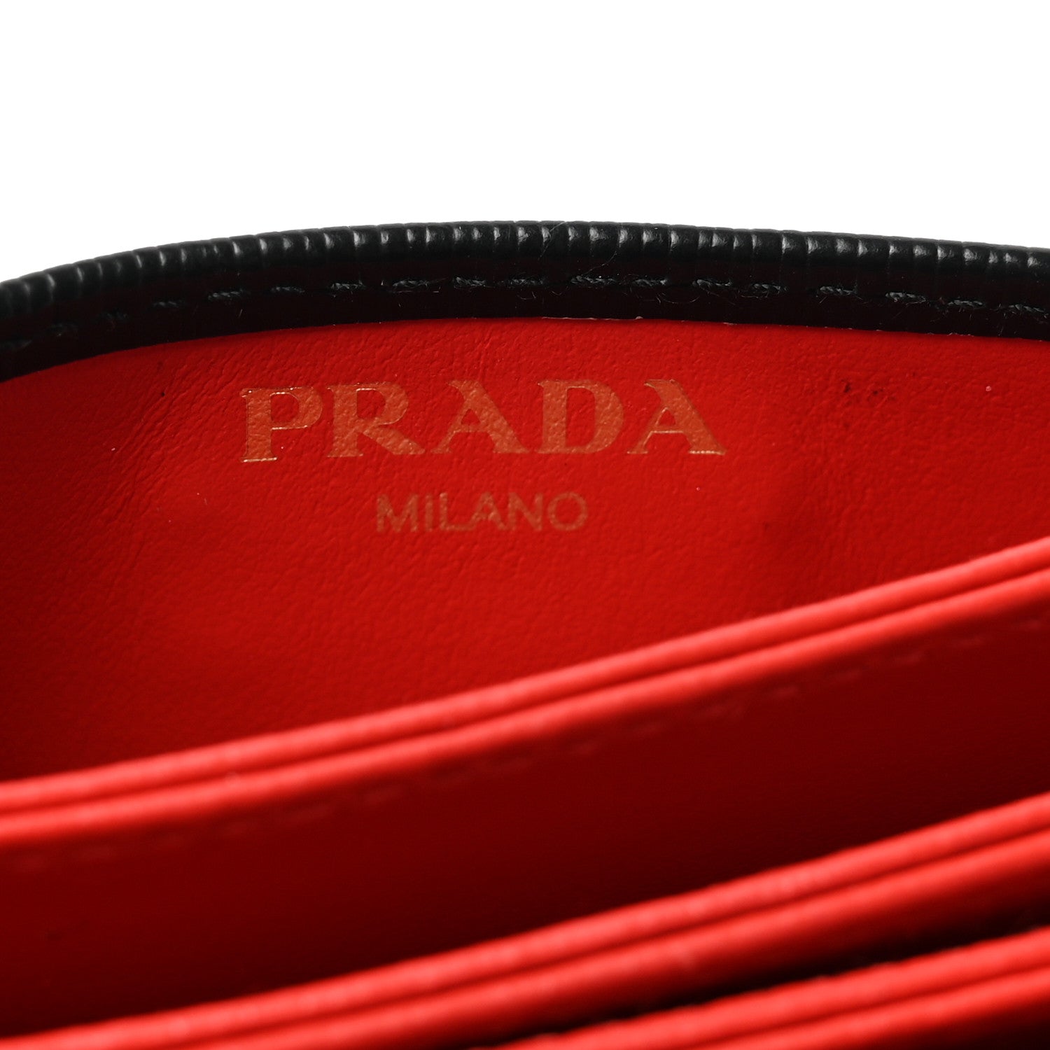 Prada Vitello Move Accordion Card Case Black Lacca 6 of 8