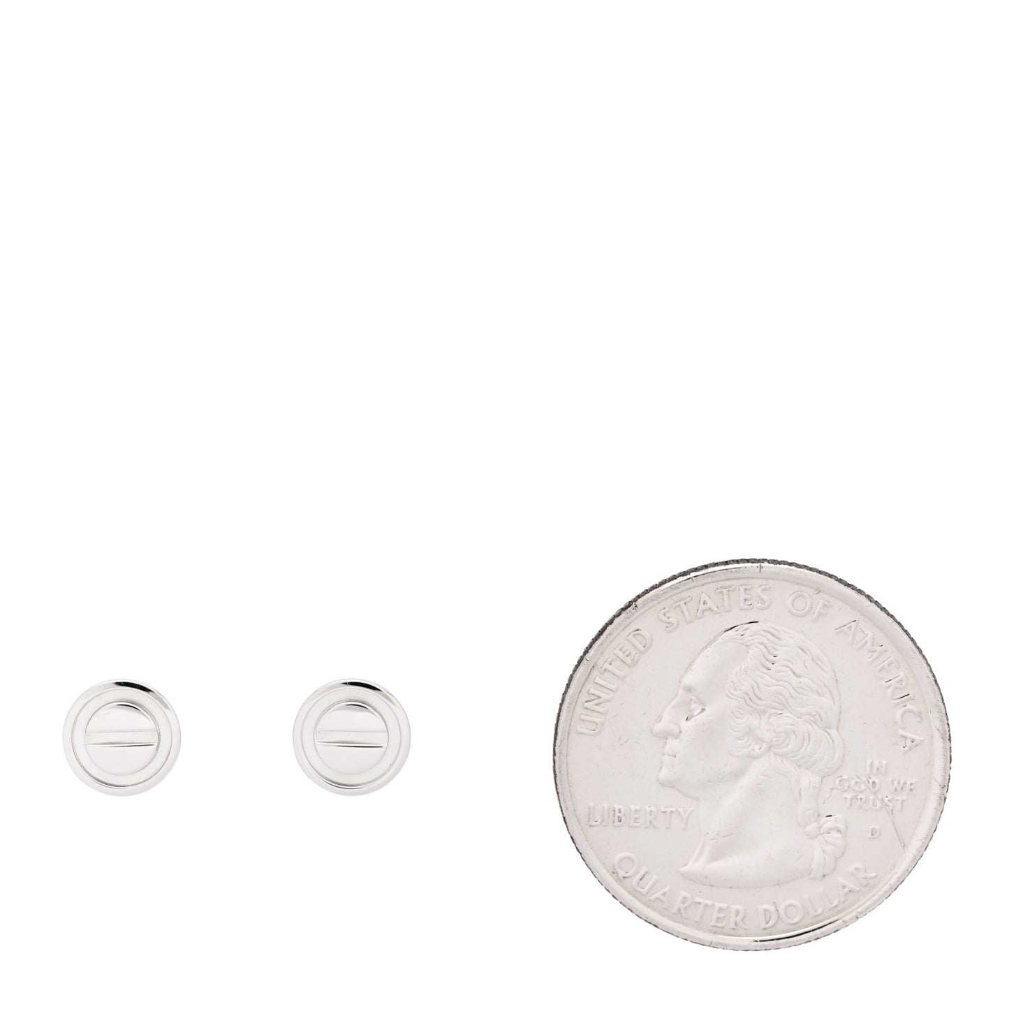18K White Gold LOVE Earrings