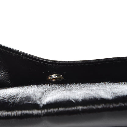 Saint Laurent Textured Patent Monogram Large Belle De Jour Clutch Black 10 of 13