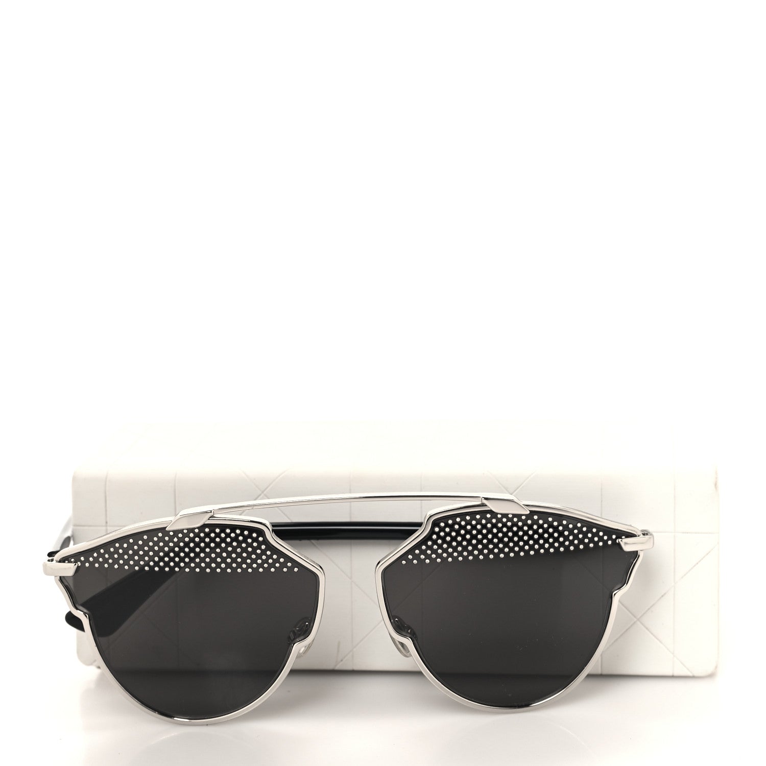Christian Dior Studded So Real Sunglasses Silver White 8 of 8