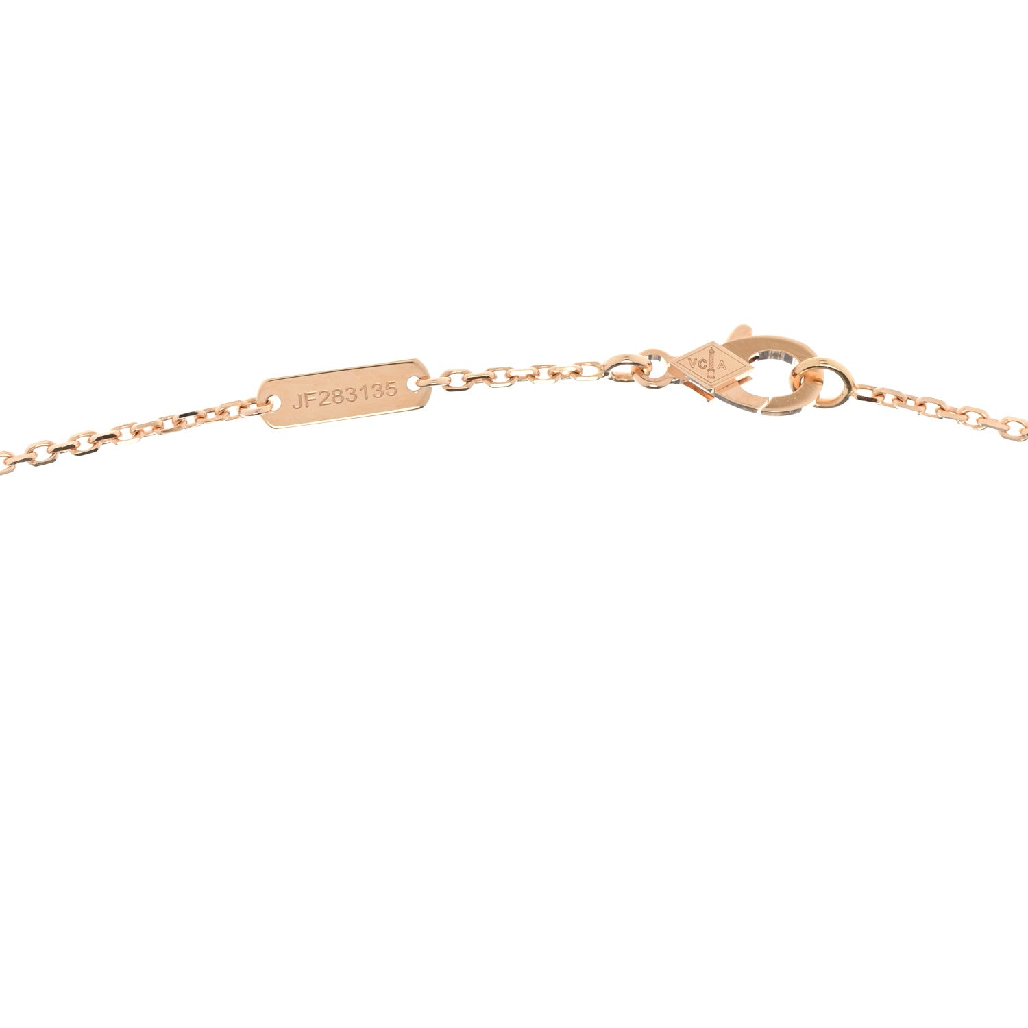 Van Cleef & Arpels 18K Rose Gold Gray Mother of Pearl Vintage Alhambra Pendant Necklace 4 of 5