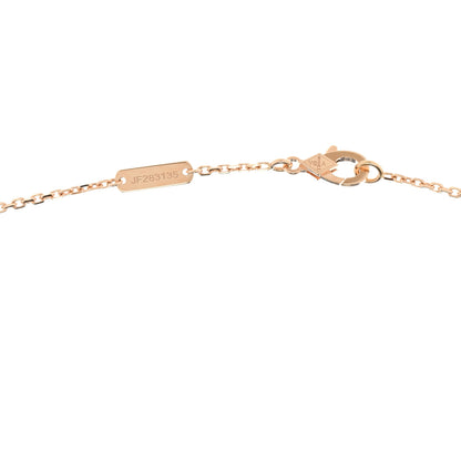 Van Cleef & Arpels 18K Rose Gold Gray Mother of Pearl Vintage Alhambra Pendant Necklace 4 of 5
