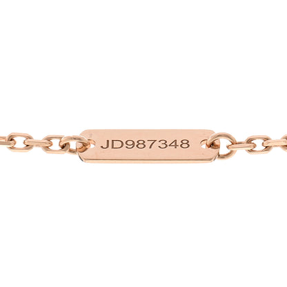 Van Cleef & Arpels 18K Rose Gold Diamond Silver Obsidian Vintage Alhambra Pendant Necklace 6 of 7