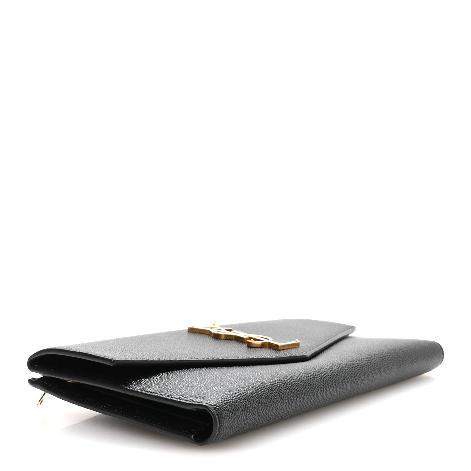 Saint Laurent Grain De Poudre Monogram Uptown Wallet Black 4 of 8